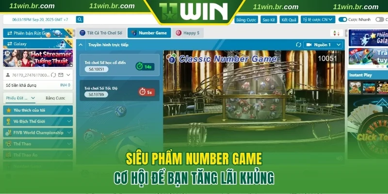 Lô Đề 11WIN 3 Number Game giúp bạn tăng lãi khủng
